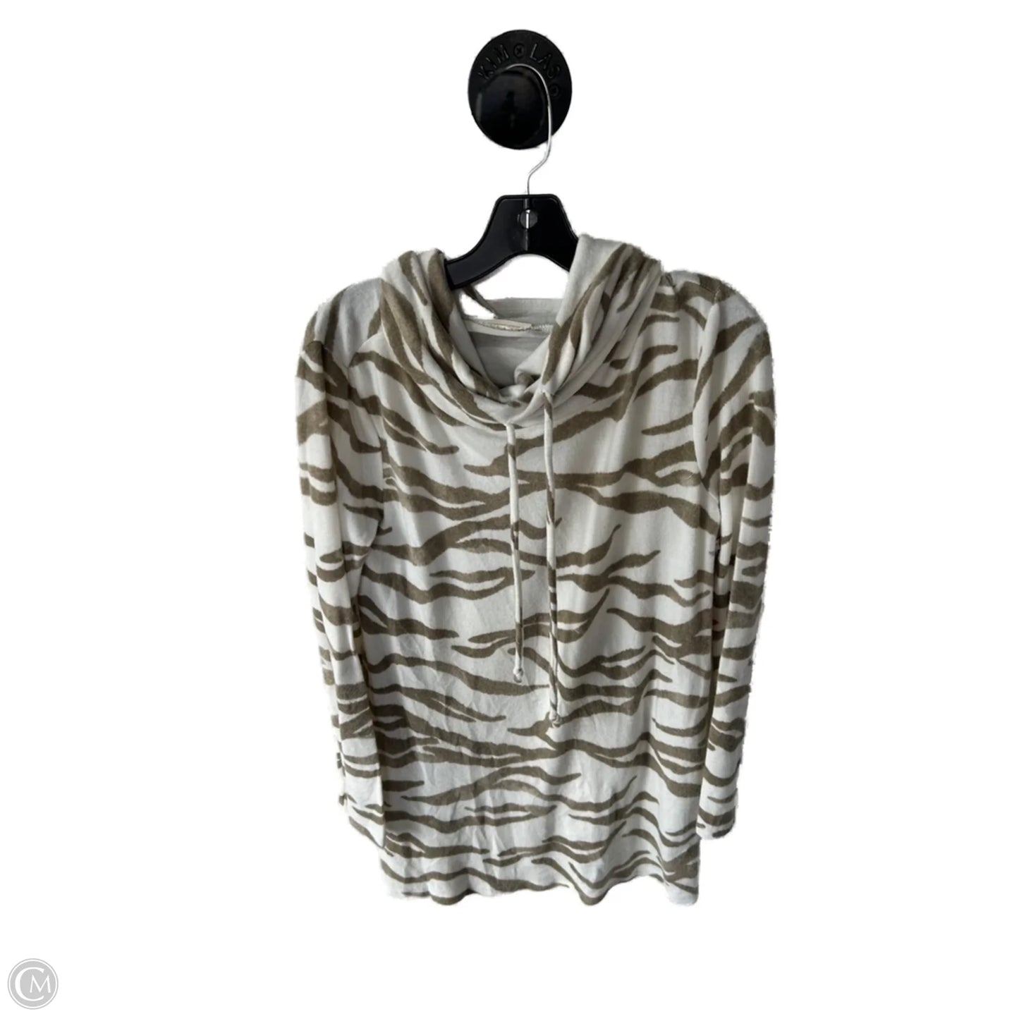 Dress Sweater By Clothes Mentor In Cream & Green, Size: L