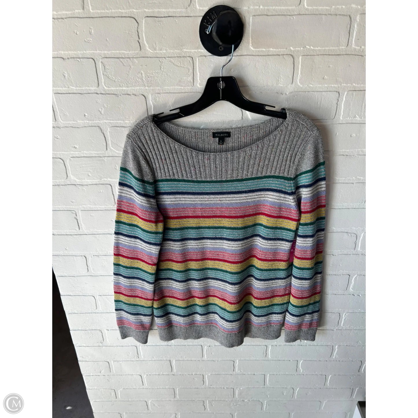 Sweater By Talbots In Blue & Grey, Size: S