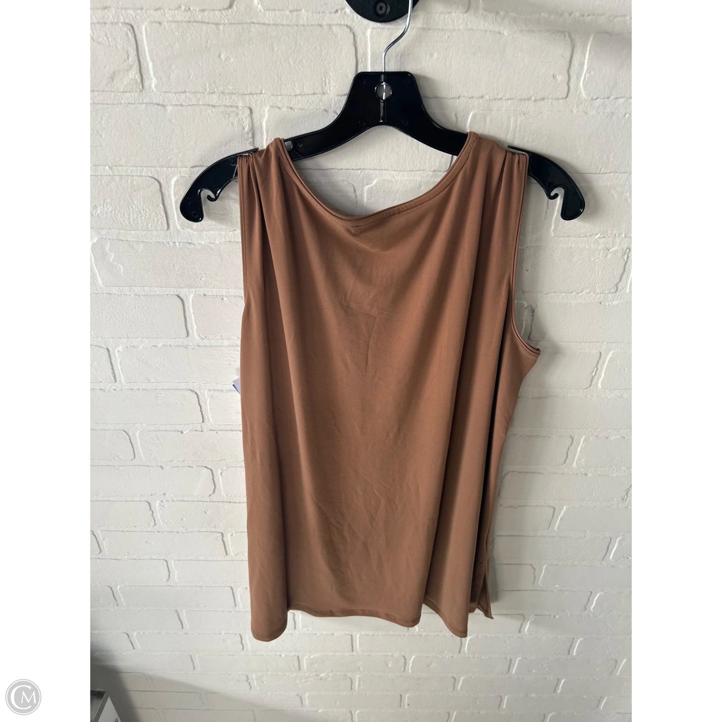 Tunic Short Sleeve By Zenana In Brown, Size: 1x