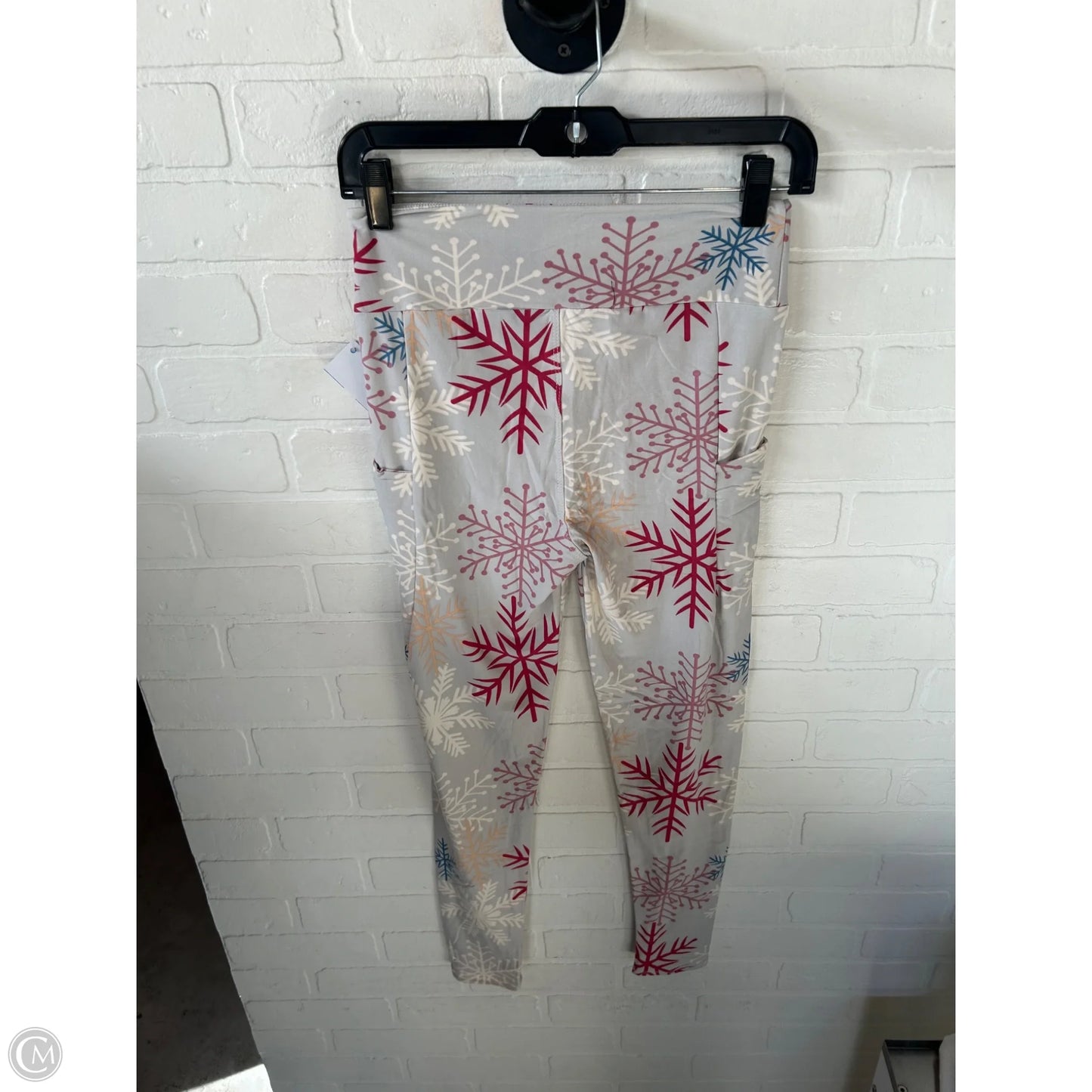 Pants Leggings By Cme In Grey & Red, Size: 4