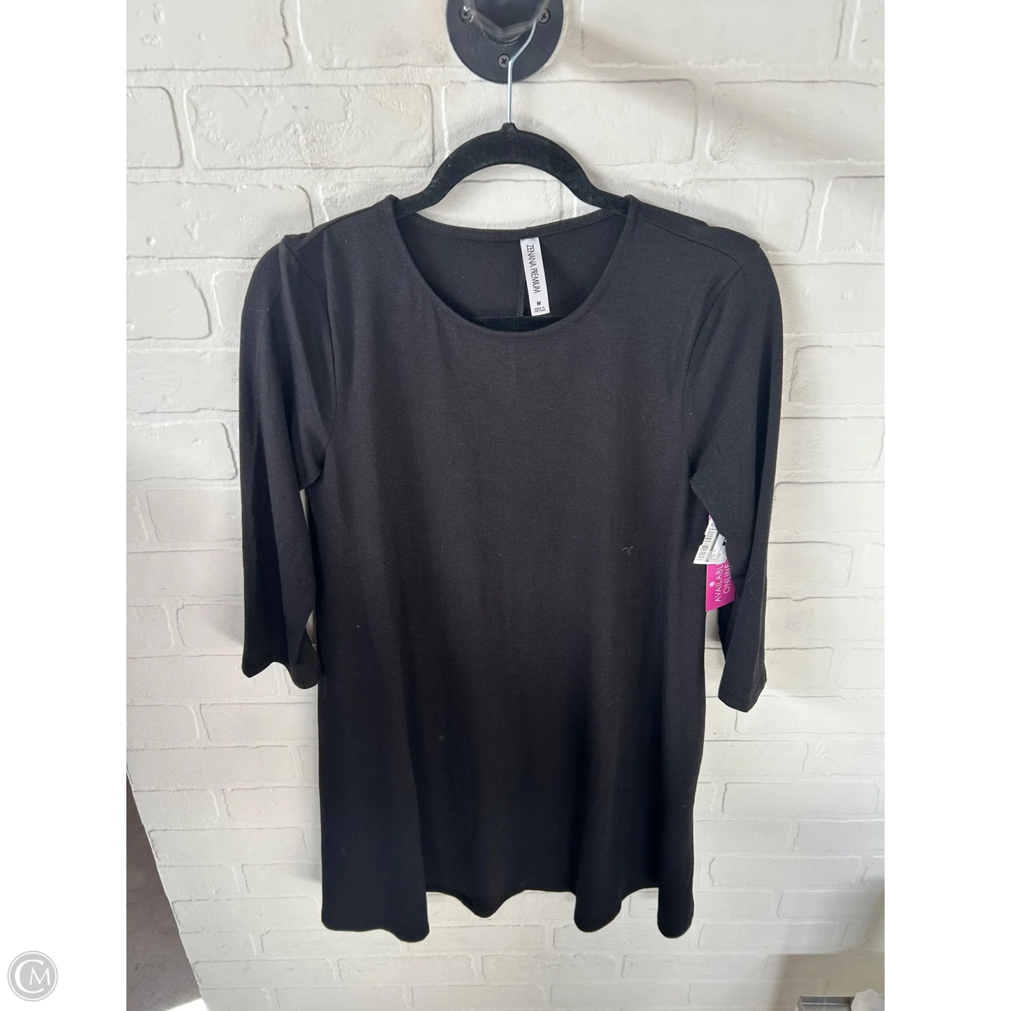 Tunic Long Sleeve By Zenana In Black, Size: M