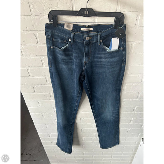 Jeans Straight By Levis In Blue Denim, Size: 8