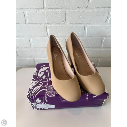 Shoes Heels Block By Forever In Tan, Size: 8.5