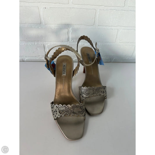 Sandals Heels Block By Alfani In Gold, Size: 8.5