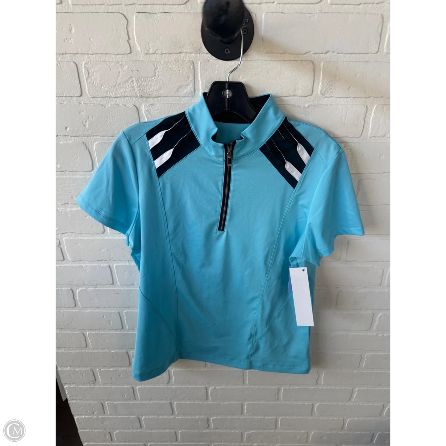 Athletic Top Short Sleeve By Tail In Blue, Size: M