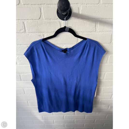 Vest Sweater By Talbots In Blue, Size: L