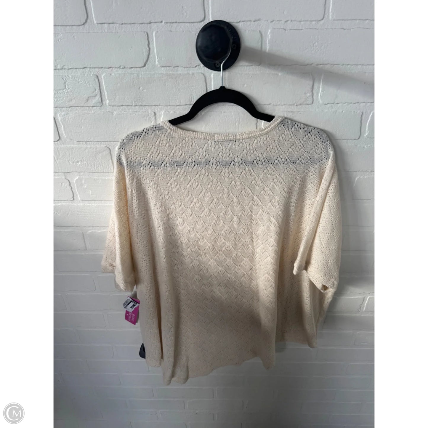 Sweater Short Sleeve By Heimish Usa In Cream, Size: L