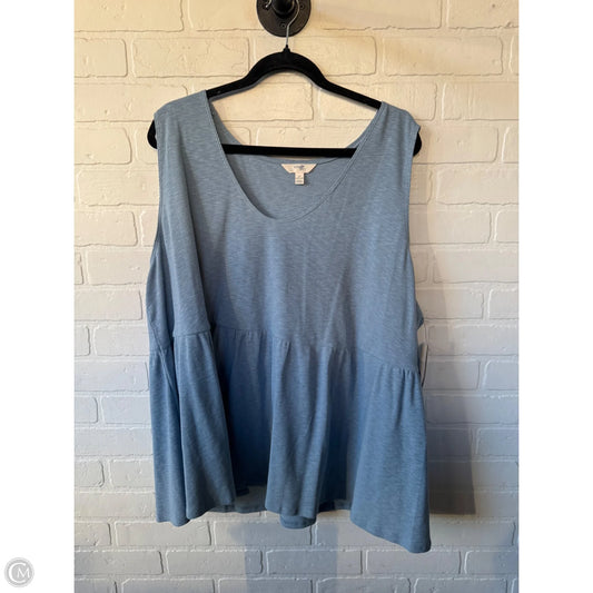 Tunic Sleeveless By Terra & Sky In Blue, Size: 4x