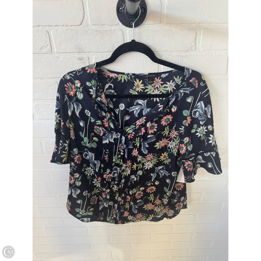 Top Short Sleeve By Ann Taylor In Blue & Green, Size: S