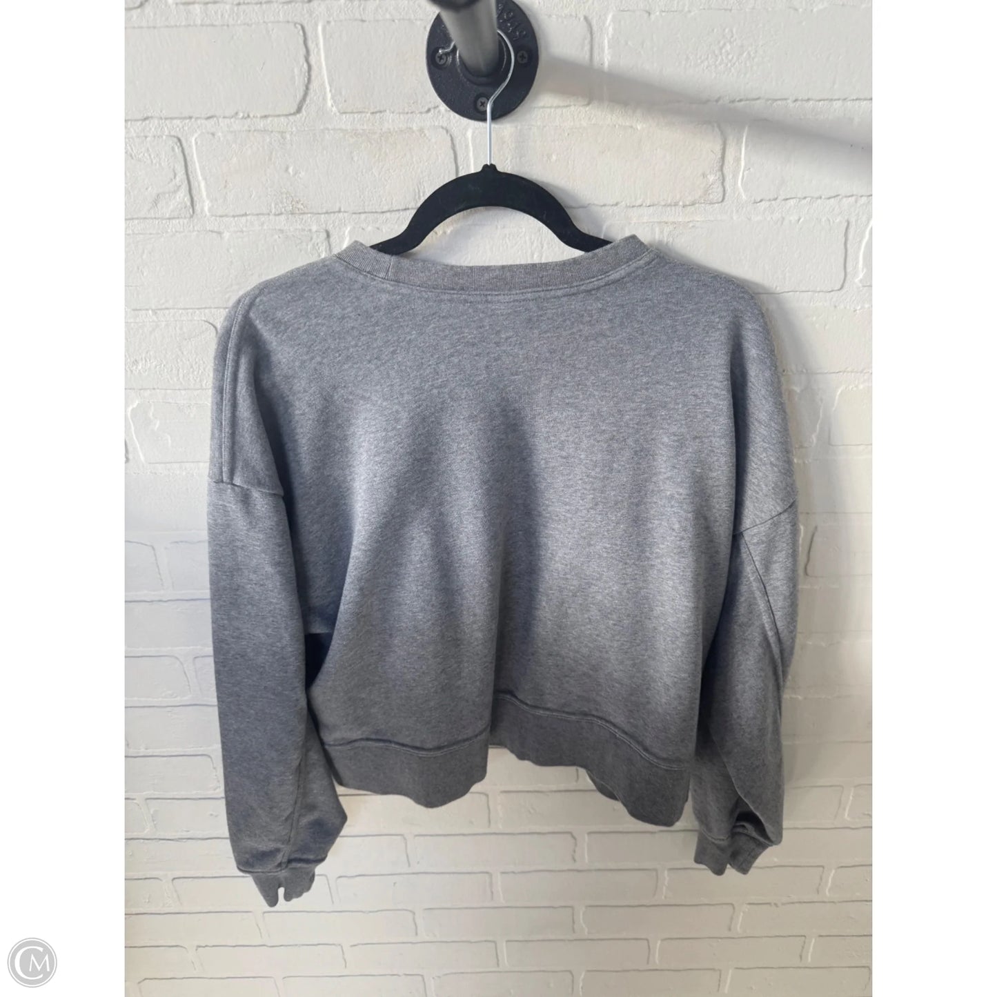 Sweatshirt Crewneck By Nike In Grey, Size: M