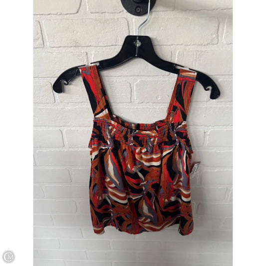 Top Sleeveless By Evereve In Brown & Orange, Size: Xs