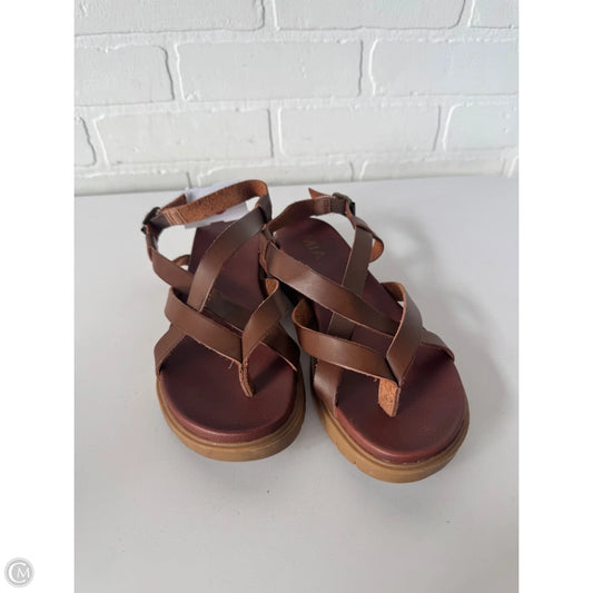Sandals Flats By Mia In Brown, Size: 7