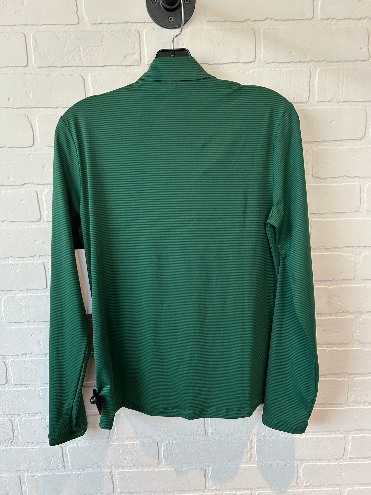 Athletic Top Long Sleeve Collar By Nike Apparel In Green, Size: S