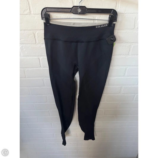 Athletic Leggings By Lululemon In Black & Cream, Size: 10