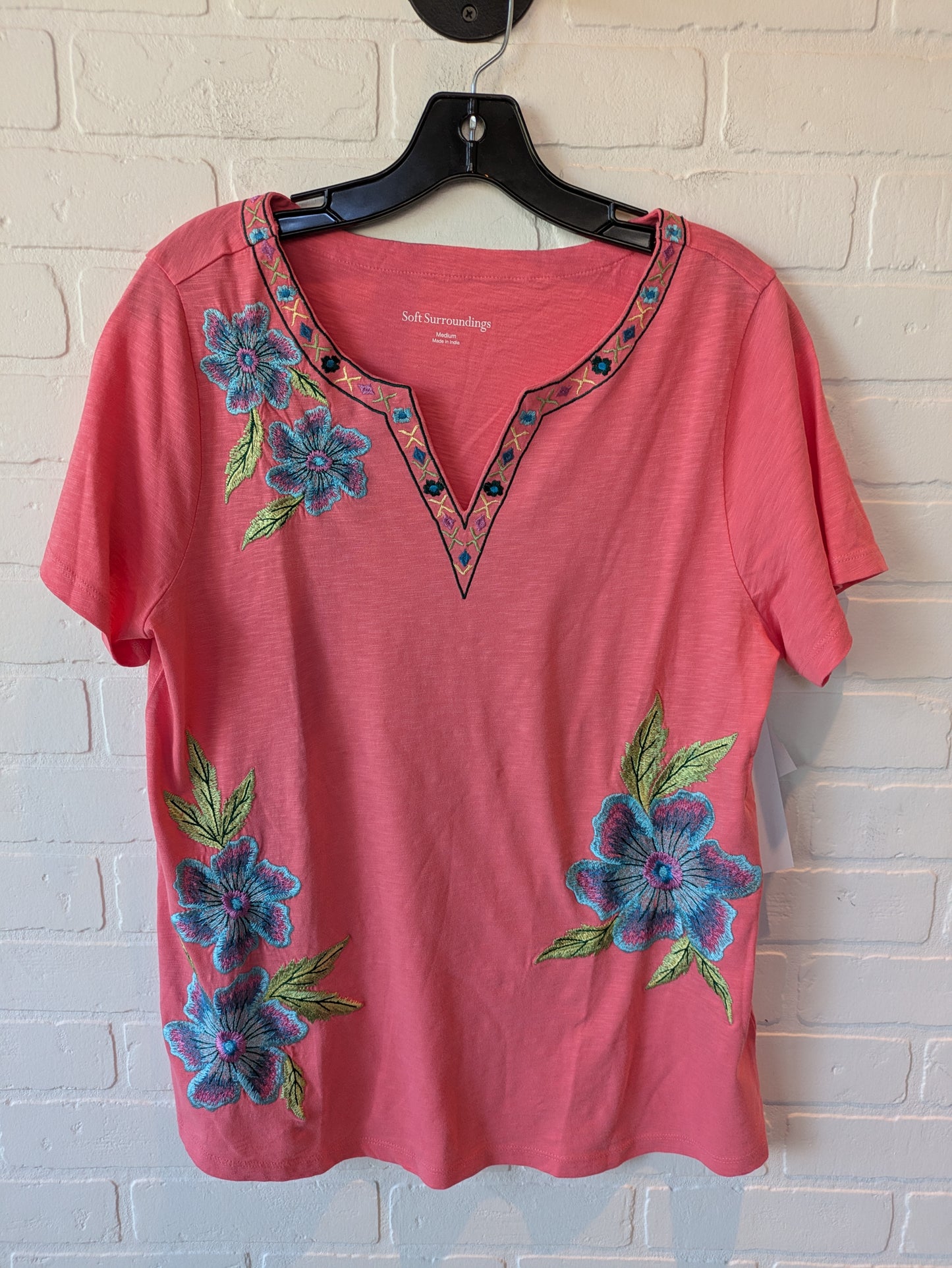 Top Short Sleeve By Soft Surroundings In Pink, Size: M