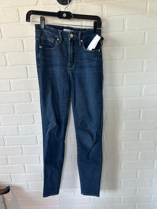 Jeans Skinny By Good American In Blue Denim, Size: 0