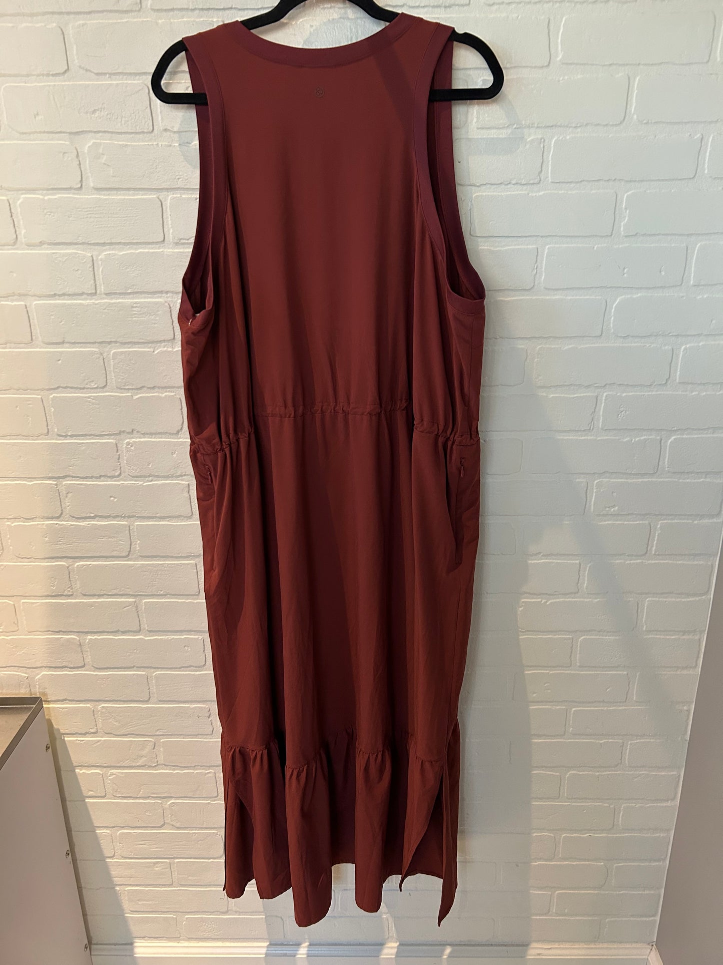 Dress Casual Midi By Zella In Maroon, Size: 3x