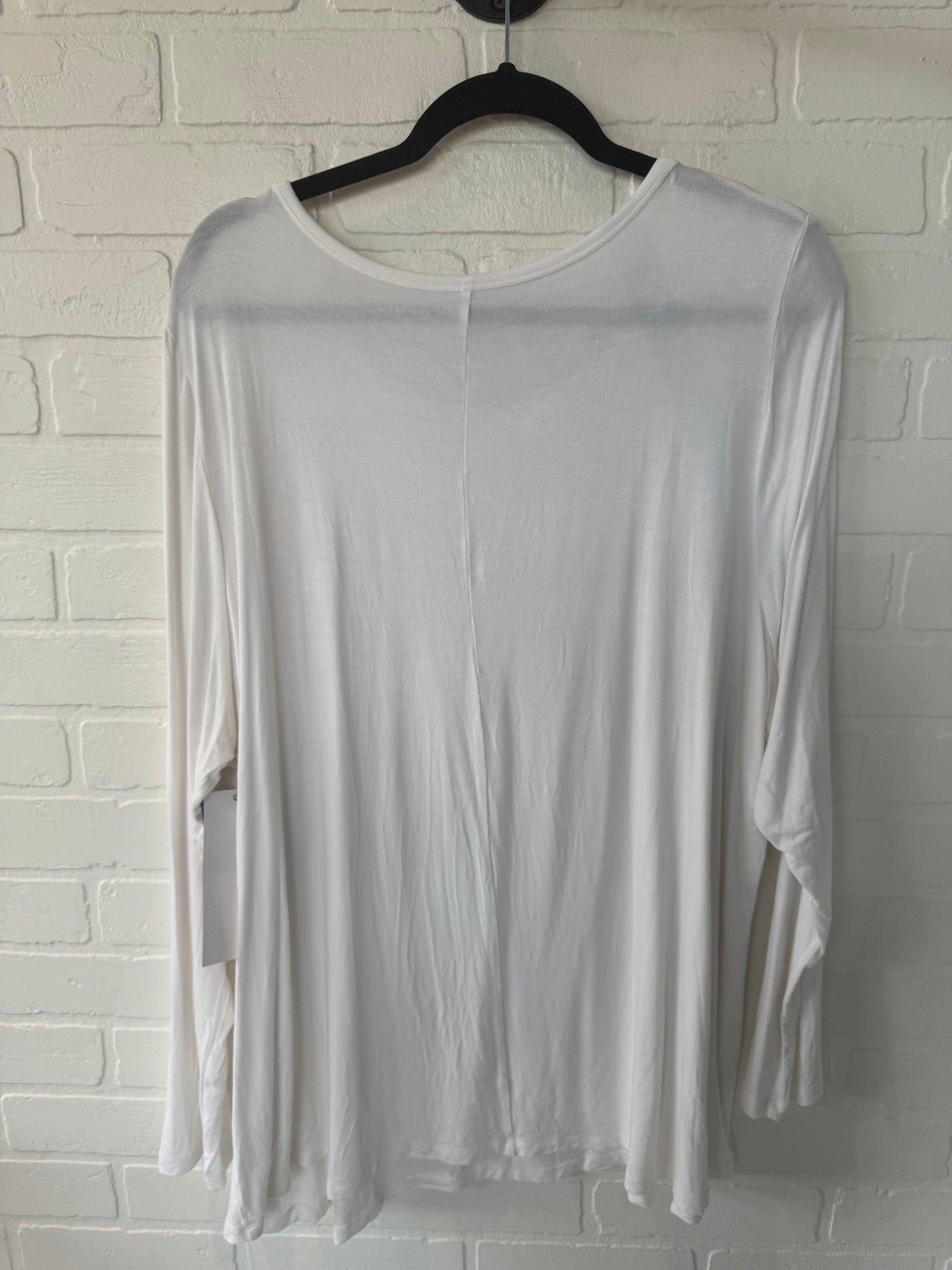 Top Long Sleeve Basic By Lane Bryant In White, Size: 3x