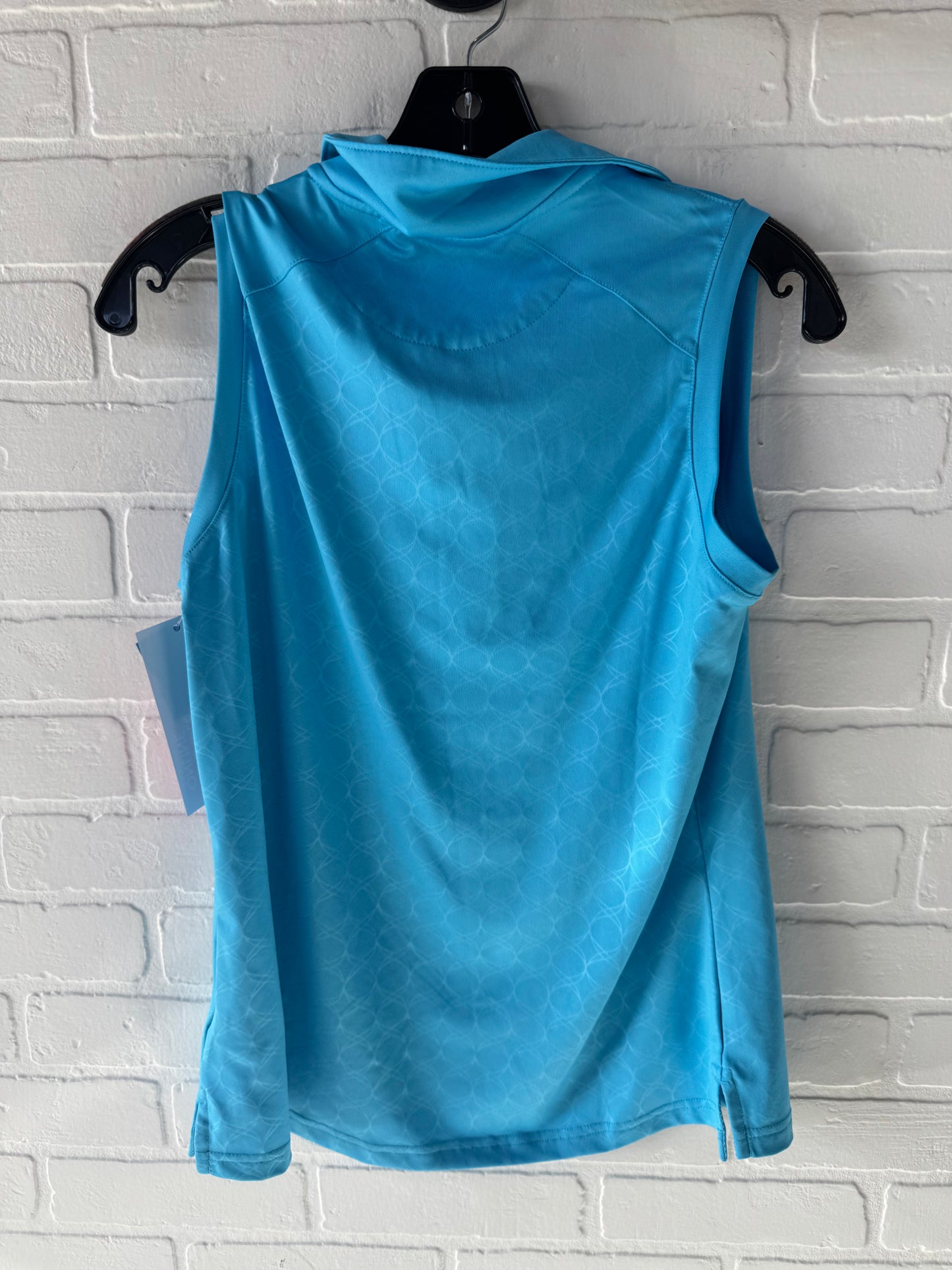 Athletic Top Short Sleeve By Pebble Beach In Aqua, Size: M