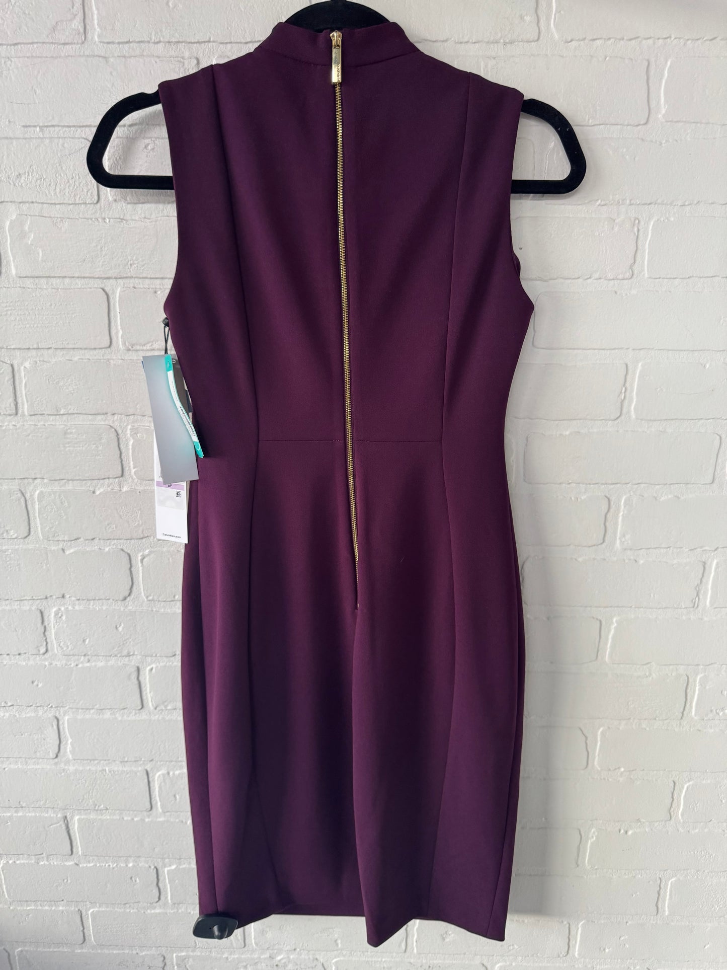 Dress Work By Calvin Klein In Maroon, Size: 6p