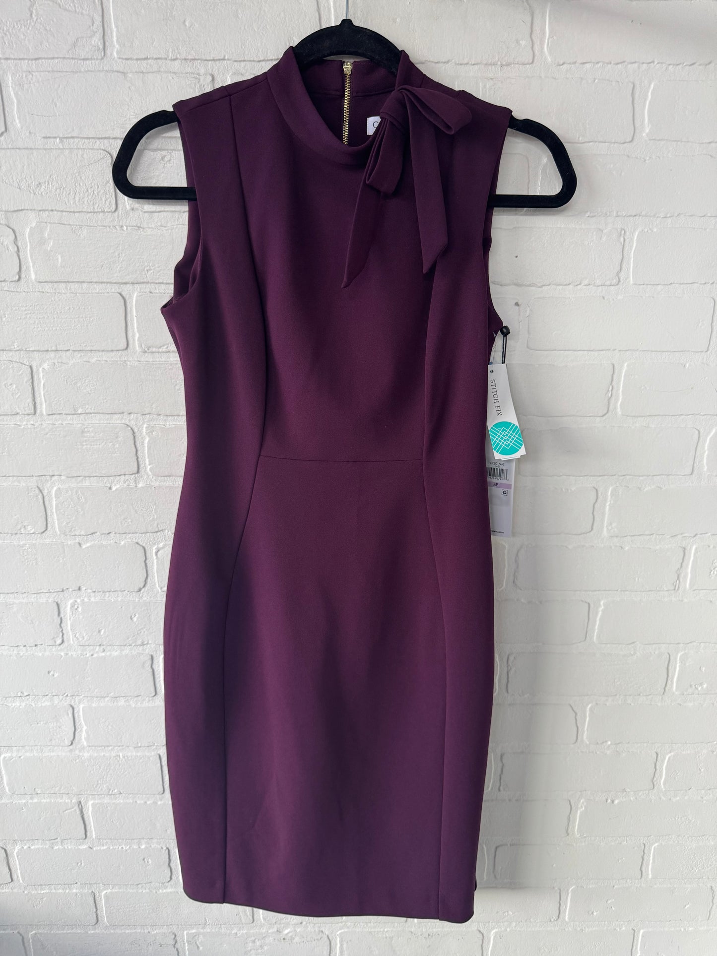 Dress Work By Calvin Klein In Maroon, Size: 6p