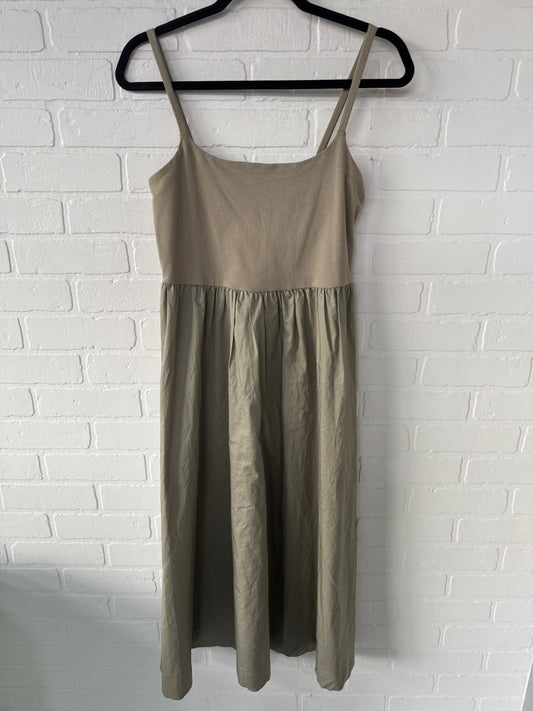 Dress Casual Midi By Old Navy In Tan, Size: M