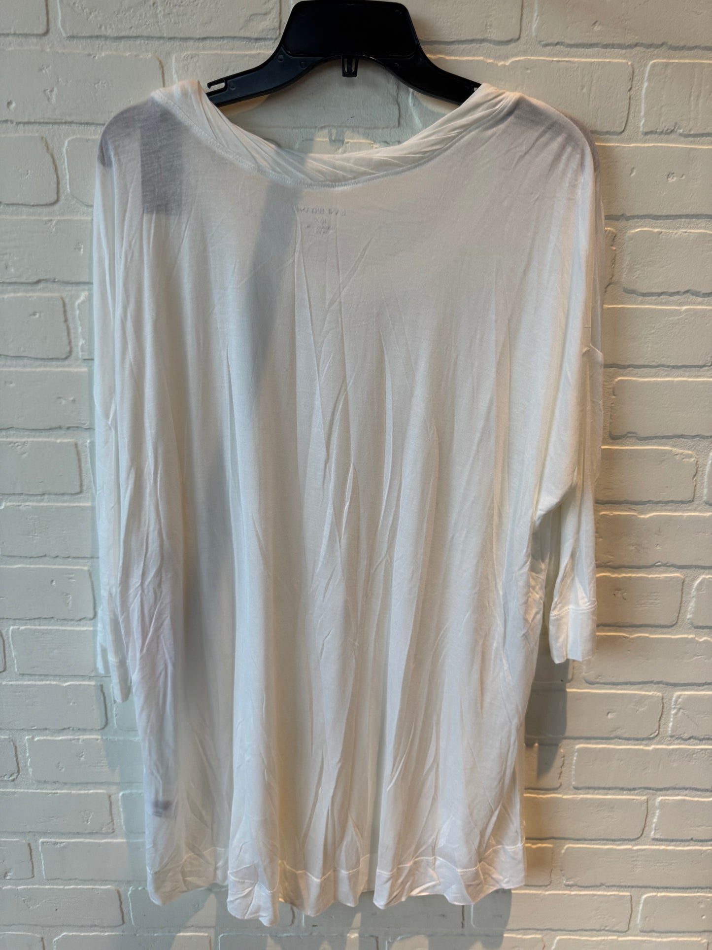 Top Long Sleeve By Lane Bryant In Cream, Size: 1x