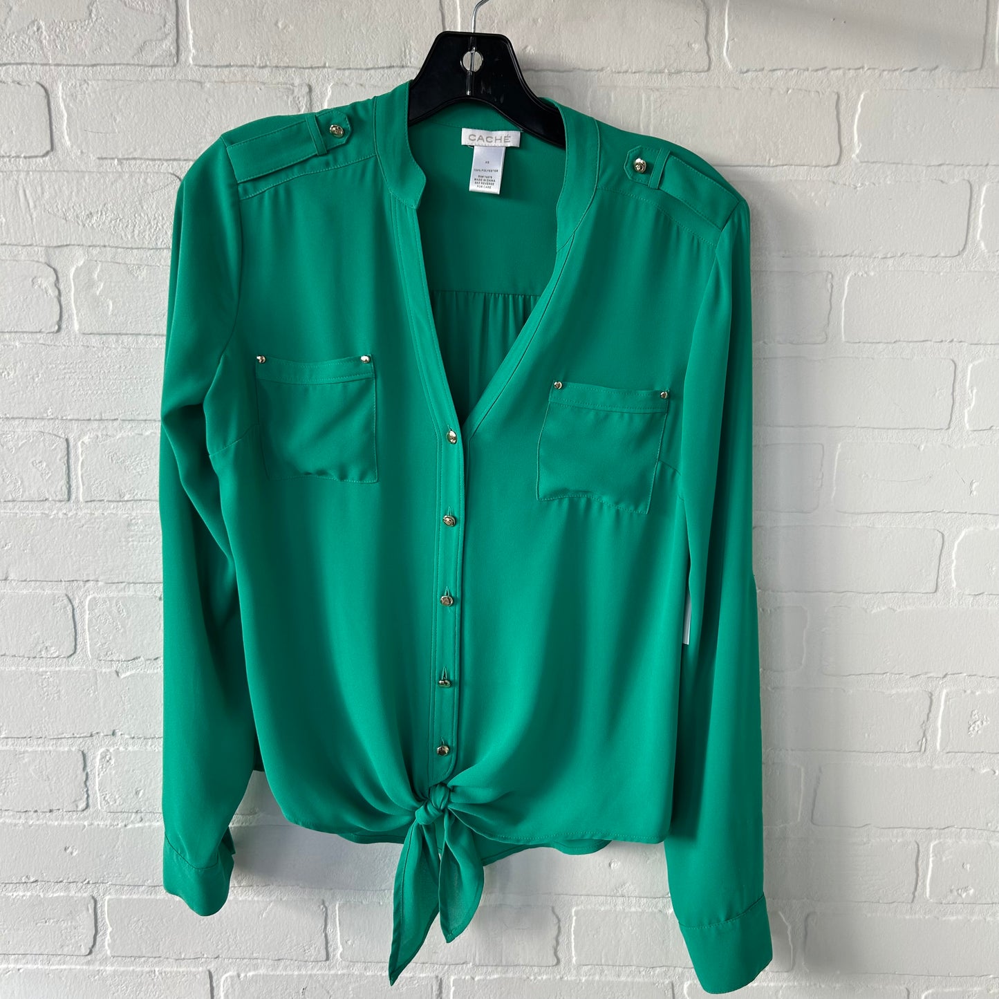 Top Long Sleeve By Cache In Green, Size: Xs