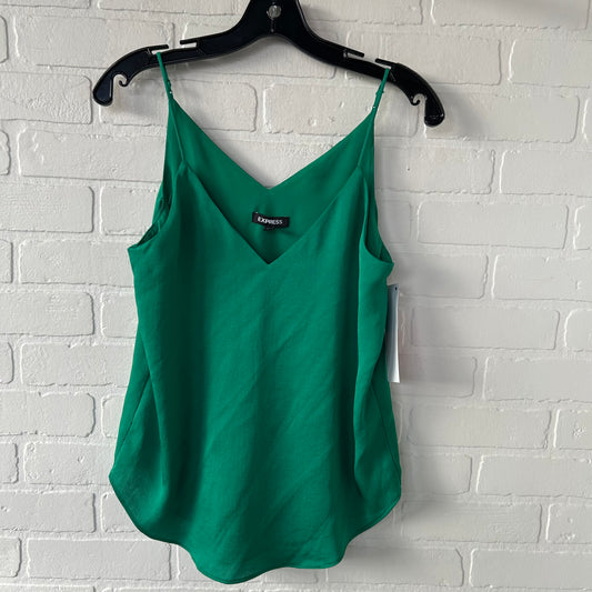 Top Sleeveless By Express In Green, Size: Xs