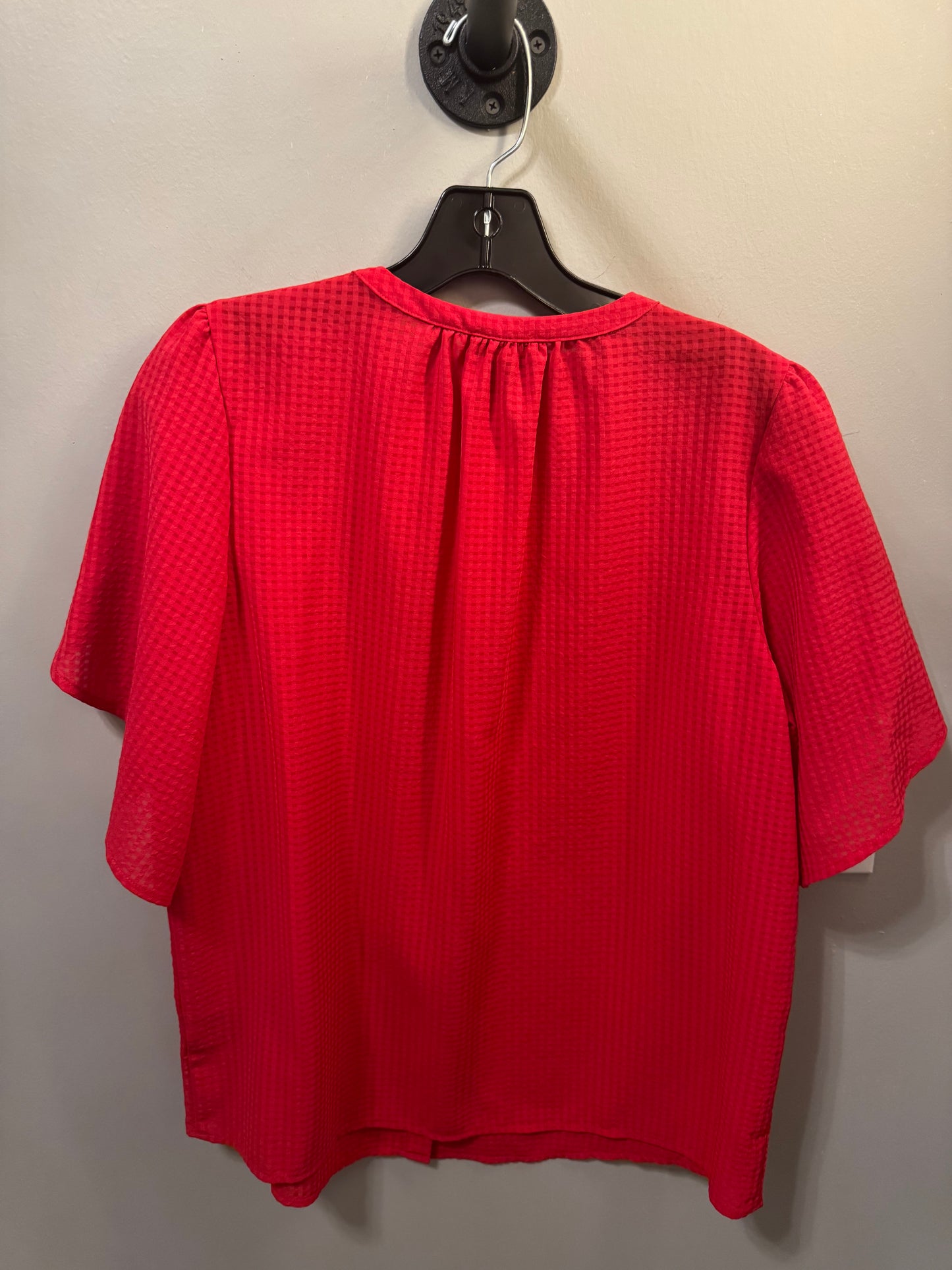 Top Short Sleeve By Who What Wear In Red, Size: S