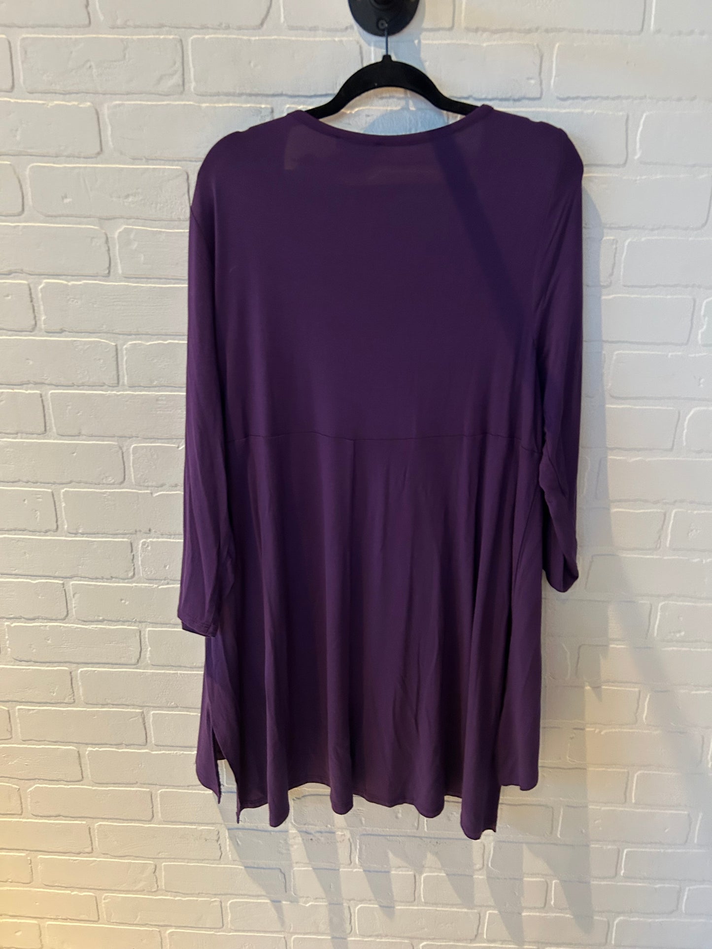 Tunic 3/4 Sleeve By Lane Bryant In Purple, Size: 1x