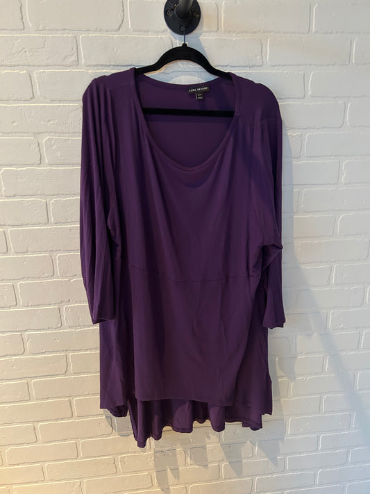 Tunic 3/4 Sleeve By Lane Bryant In Purple, Size: 1x