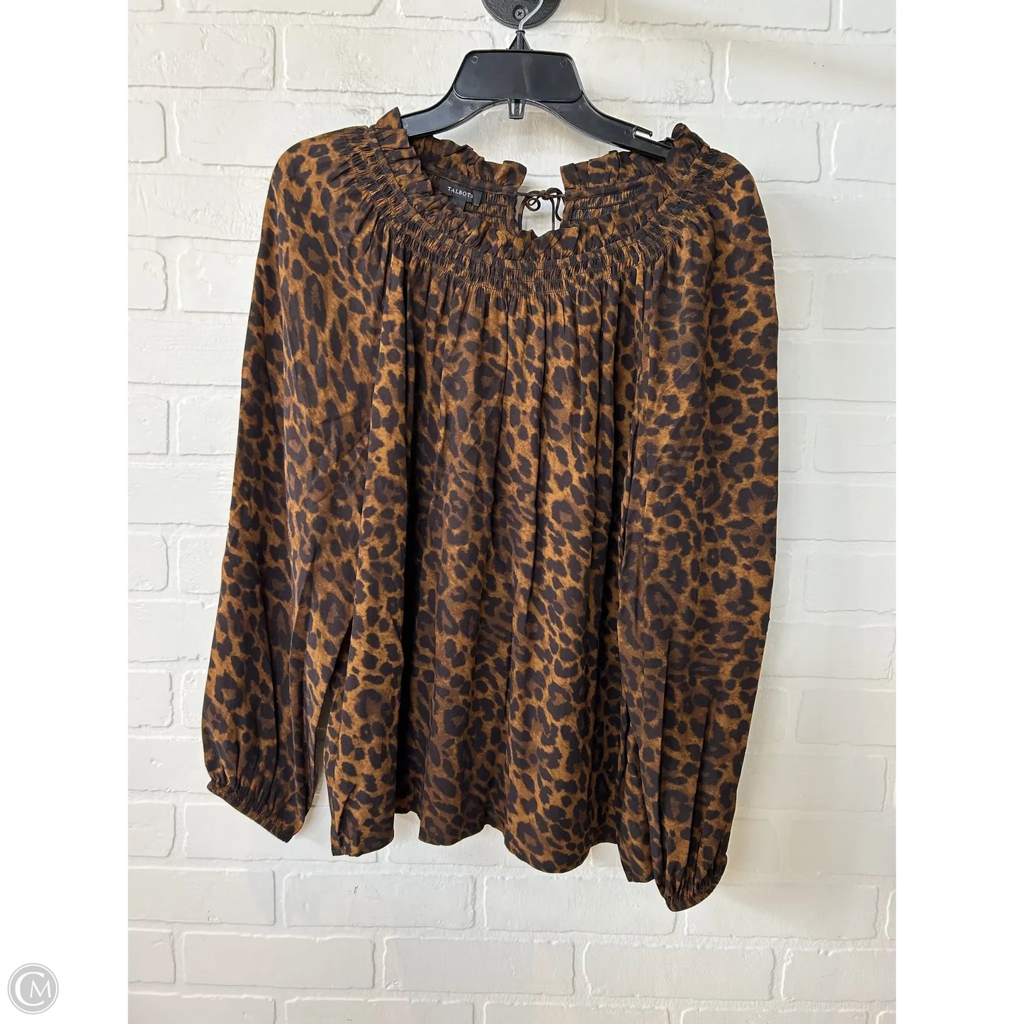 Top Long Sleeve By Talbots In Animal Print, Size: L