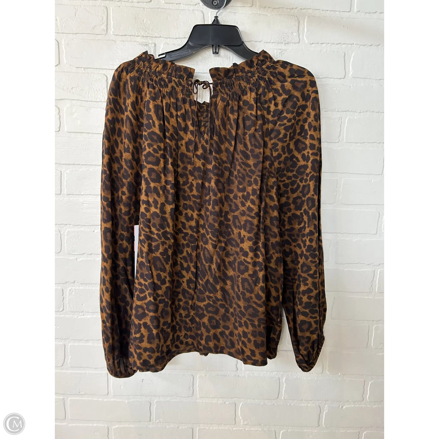 Top Long Sleeve By Talbots In Animal Print, Size: L