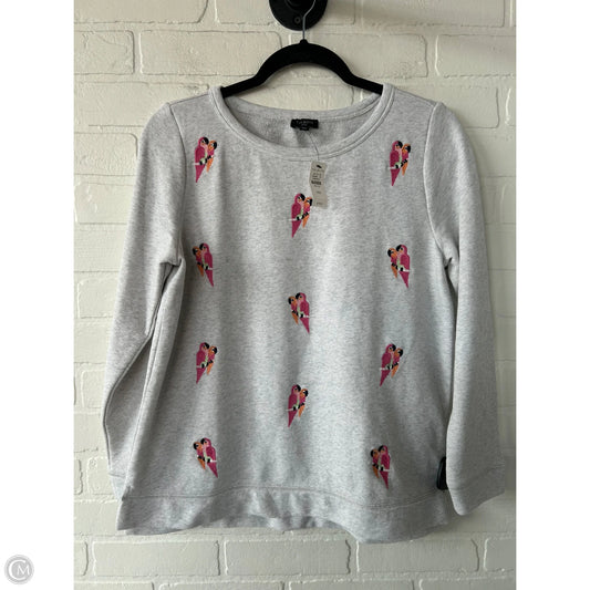 Sweatshirt Crewneck By Talbots In Grey, Size: Mp