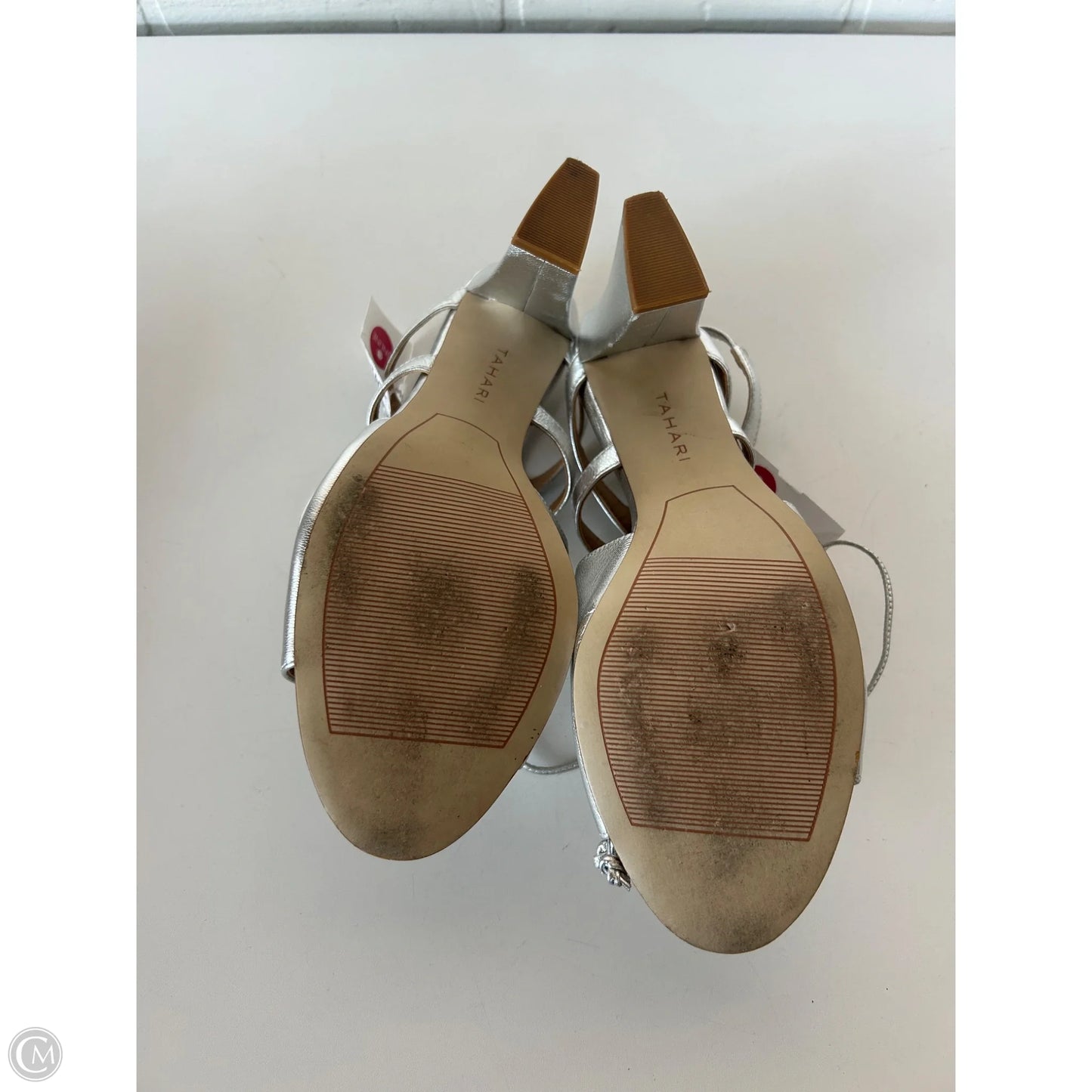 Shoes Heels Block By Tahari By Arthur Levine In Silver, Size: 9