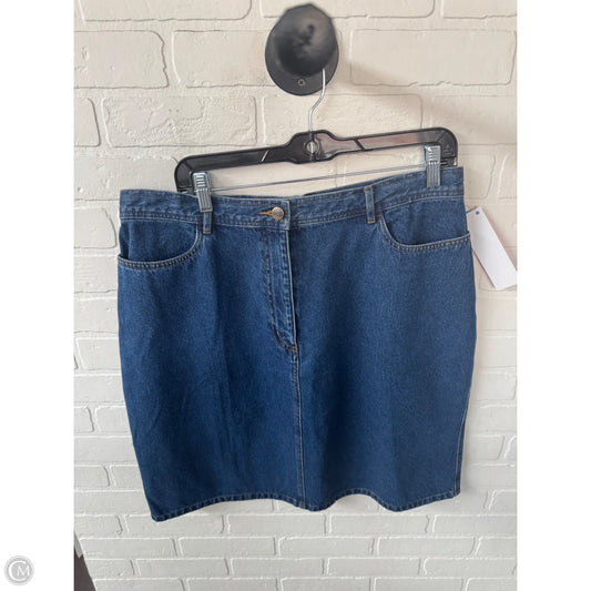 Skirt Midi By L.l. Bean In Blue Denim, Size: 18