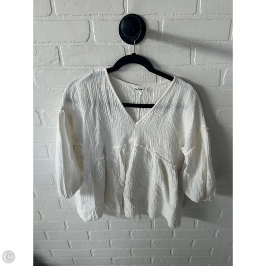 Top Short Sleeve By In Loom In White, Size: S