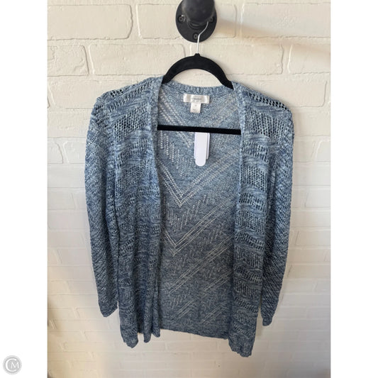 Sweater Cardigan By Cj Banks In Blue, Size: 1x