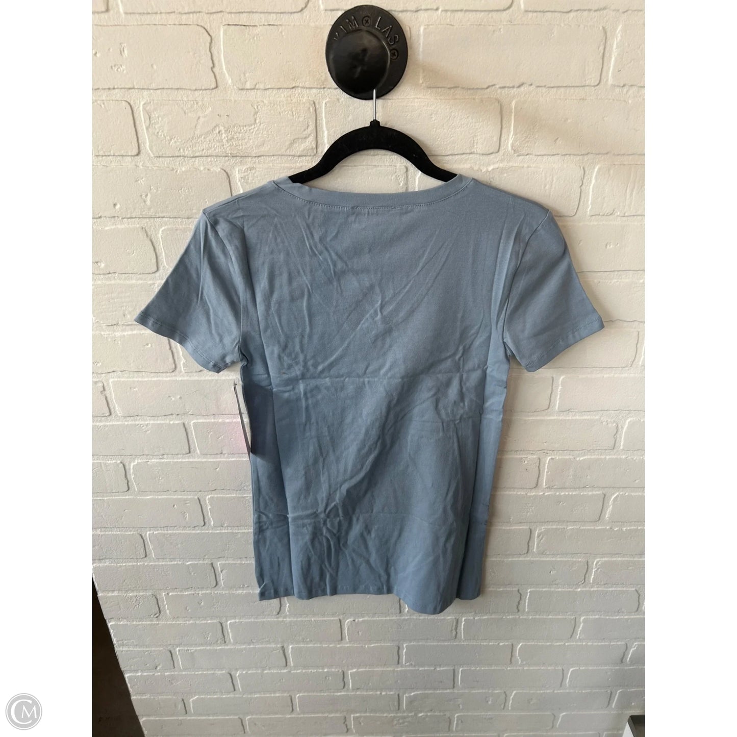 Top Short Sleeve Basic By Zenana In Blue, Size: S