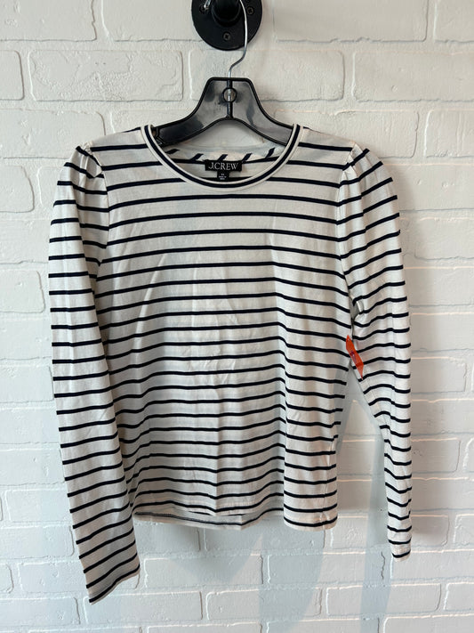 Top Long Sleeve By J. Crew In Black & Cream, Size: Xs