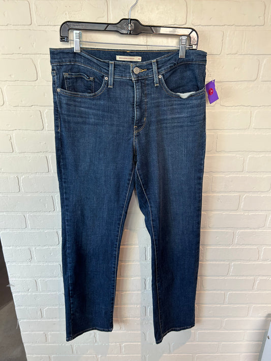 Jeans Straight By Levis In Blue Denim, Size: 10