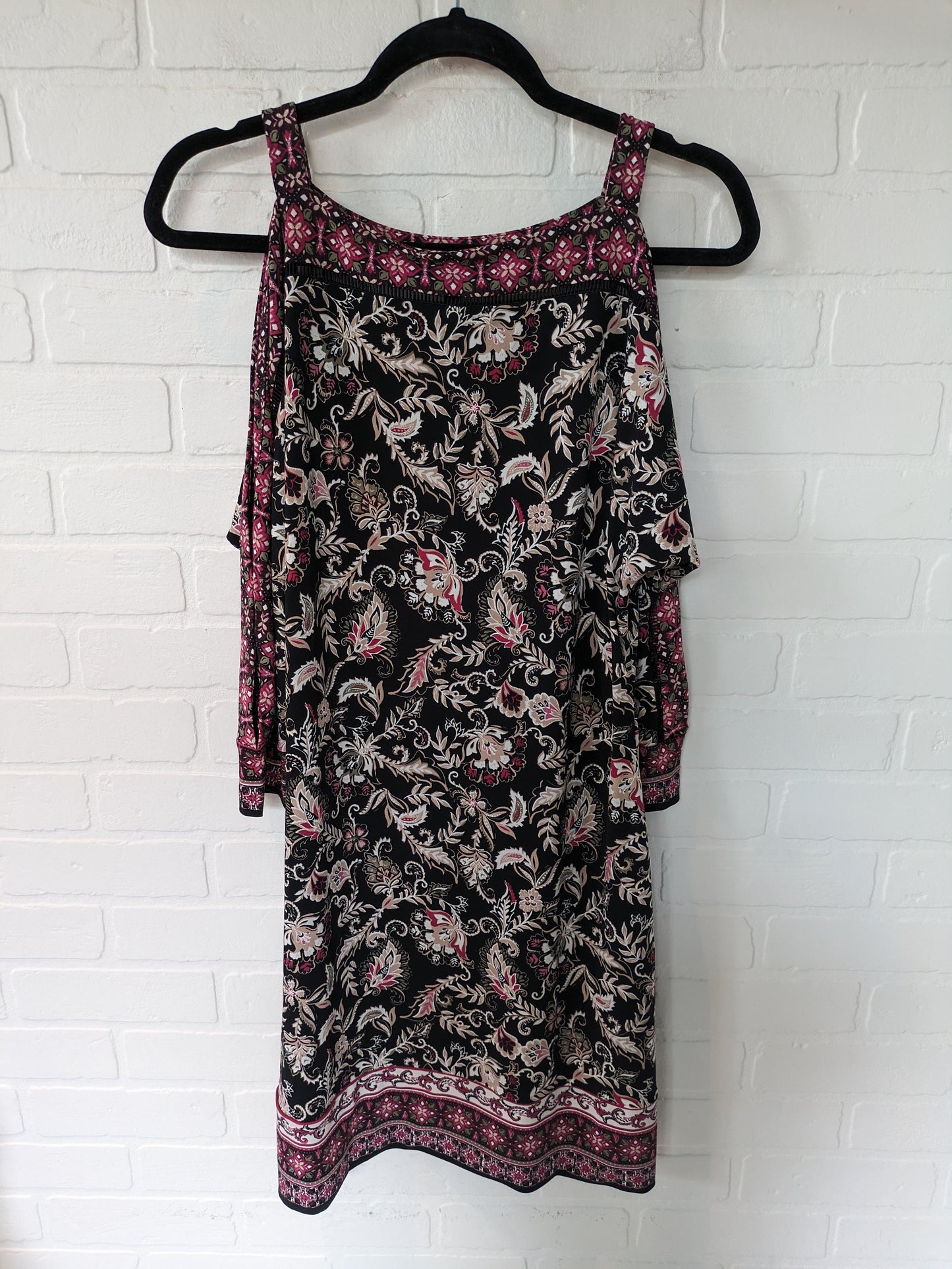 Floral Print Dress Casual Short White House Black Market, Size S