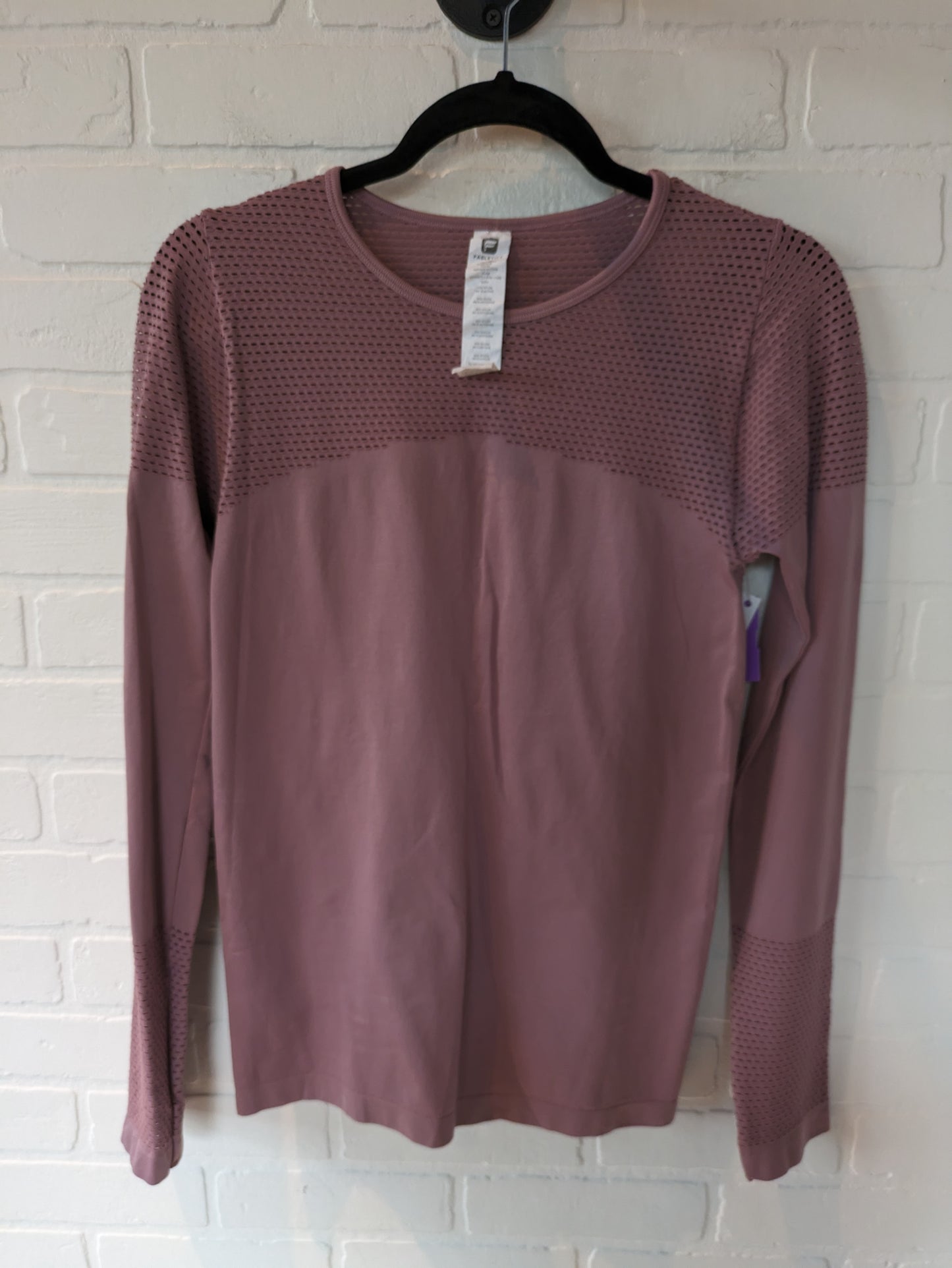 Pink Athletic Top Long Sleeve Crewneck Fabletics, Size M