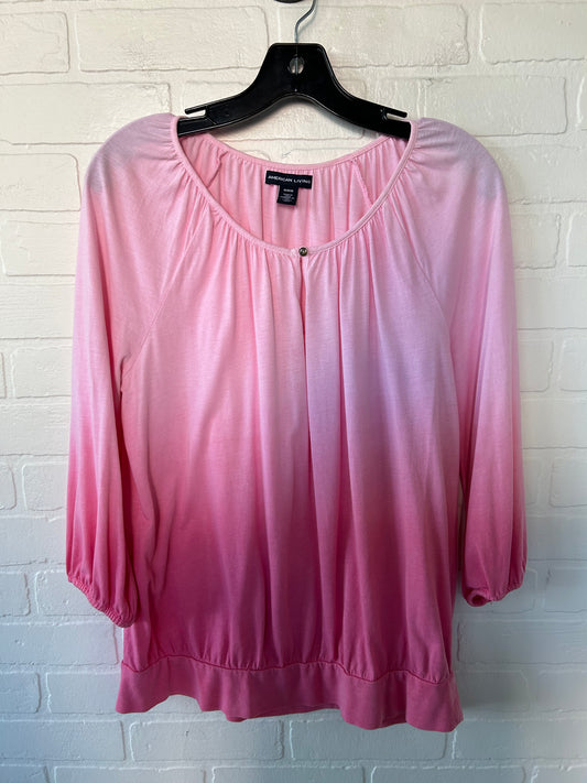 Pink Top 3/4 Sleeve American Living, Size M