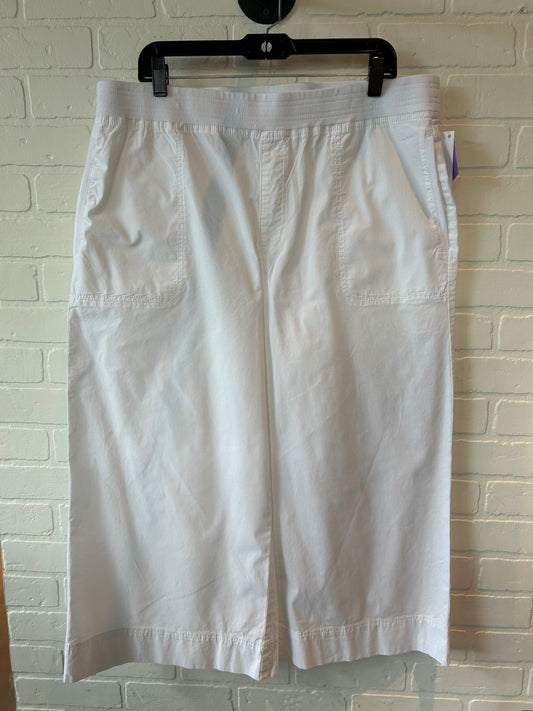 White Pants Wide Leg Chicos, Size 16