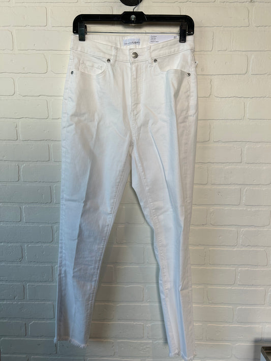 White Denim Jeans Skinny Loft, Size 4