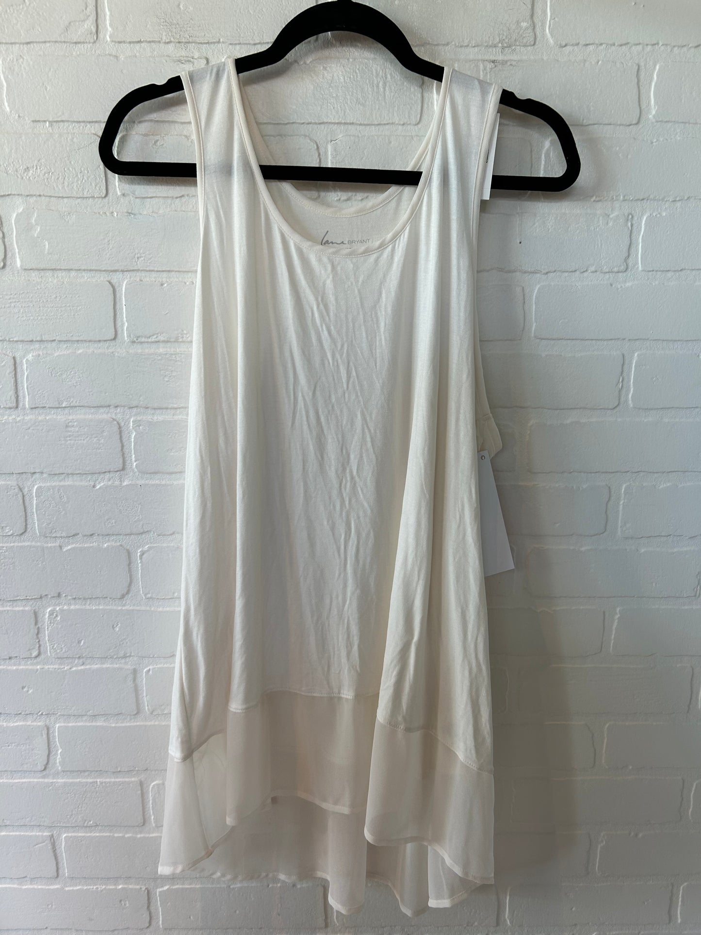 Cream Top Sleeveless Lane Bryant, Size 1x