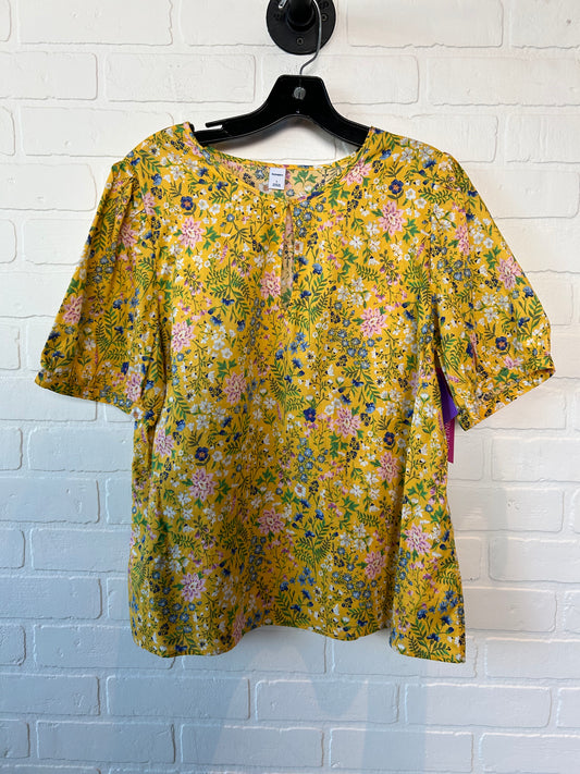 Yellow Top Short Sleeve Old Navy, Size L