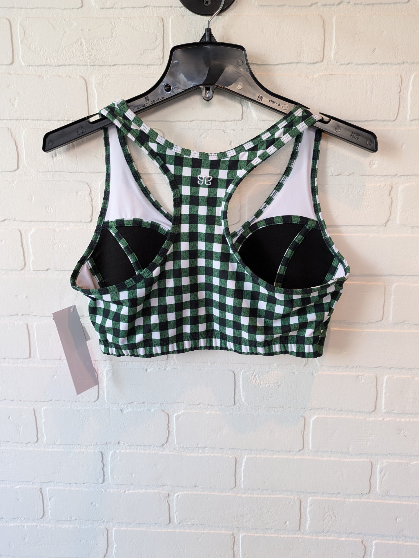 Green & White Athletic Bra Cmc, Size M